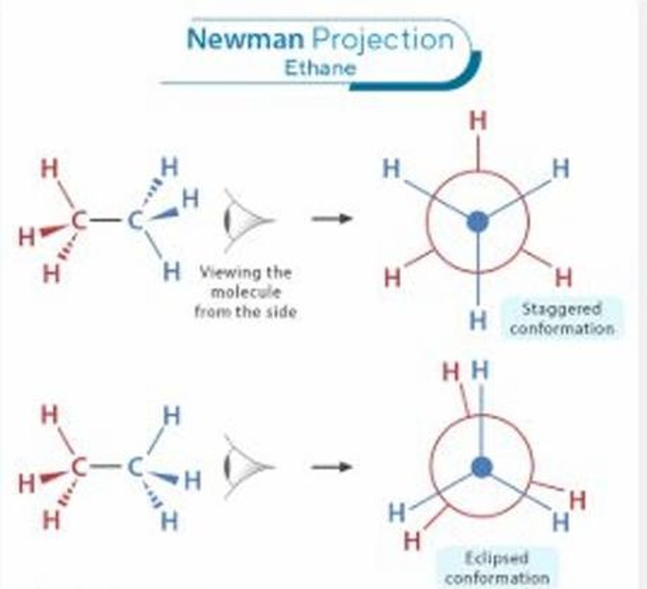 <p>Atoms or groups attached to the carbons are as far apart as possible, minimizing steric strain and resulting in a more stable conformation.</p>