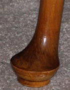 <p>Characterized by a rounded, flattened shape resembling a pad or disc</p>