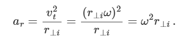 <p>= centripetal accleration</p>
