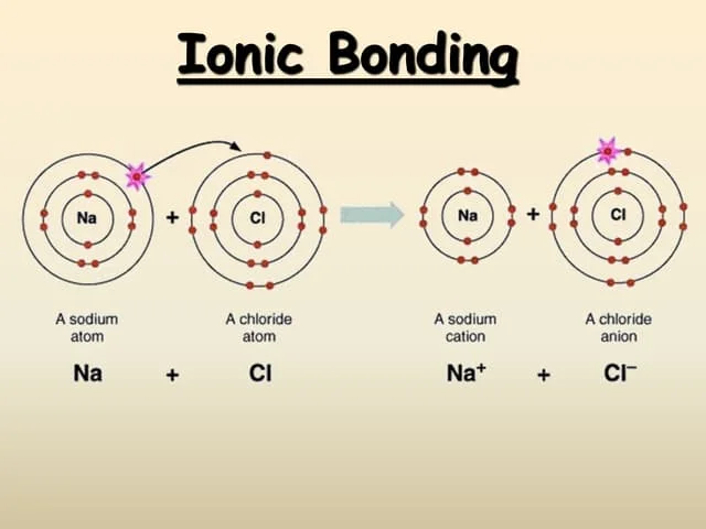 <ul><li><p>Electrons transferred between atoms (valence electrons)</p></li><li><p>Bonds held together by electro-static forces</p></li><li><p>Metals lose electrons to become cations</p></li><li><p>Oppositely charge ions held together by ionic bonds, forming crystalline lattis </p></li></ul>