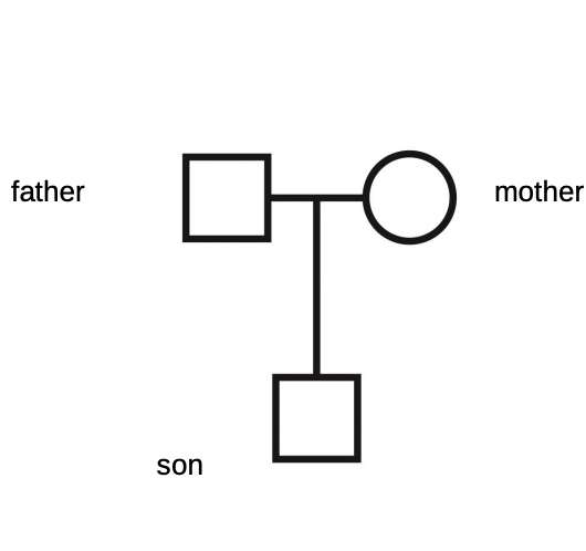 a family group of a mother, a father, and their child