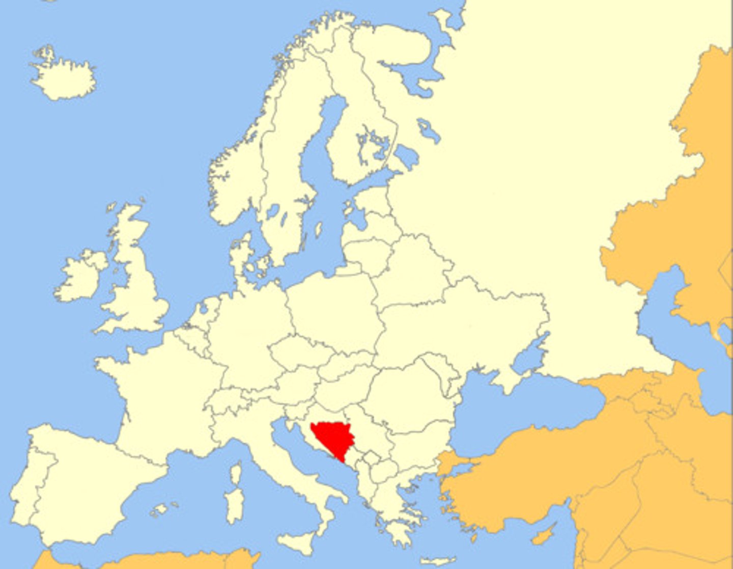 <p>Between April 1992 and November 1995, Serbia set out to "ethnically cleanse" Bosnian territory by systematically killing Muslims and Croats.</p>