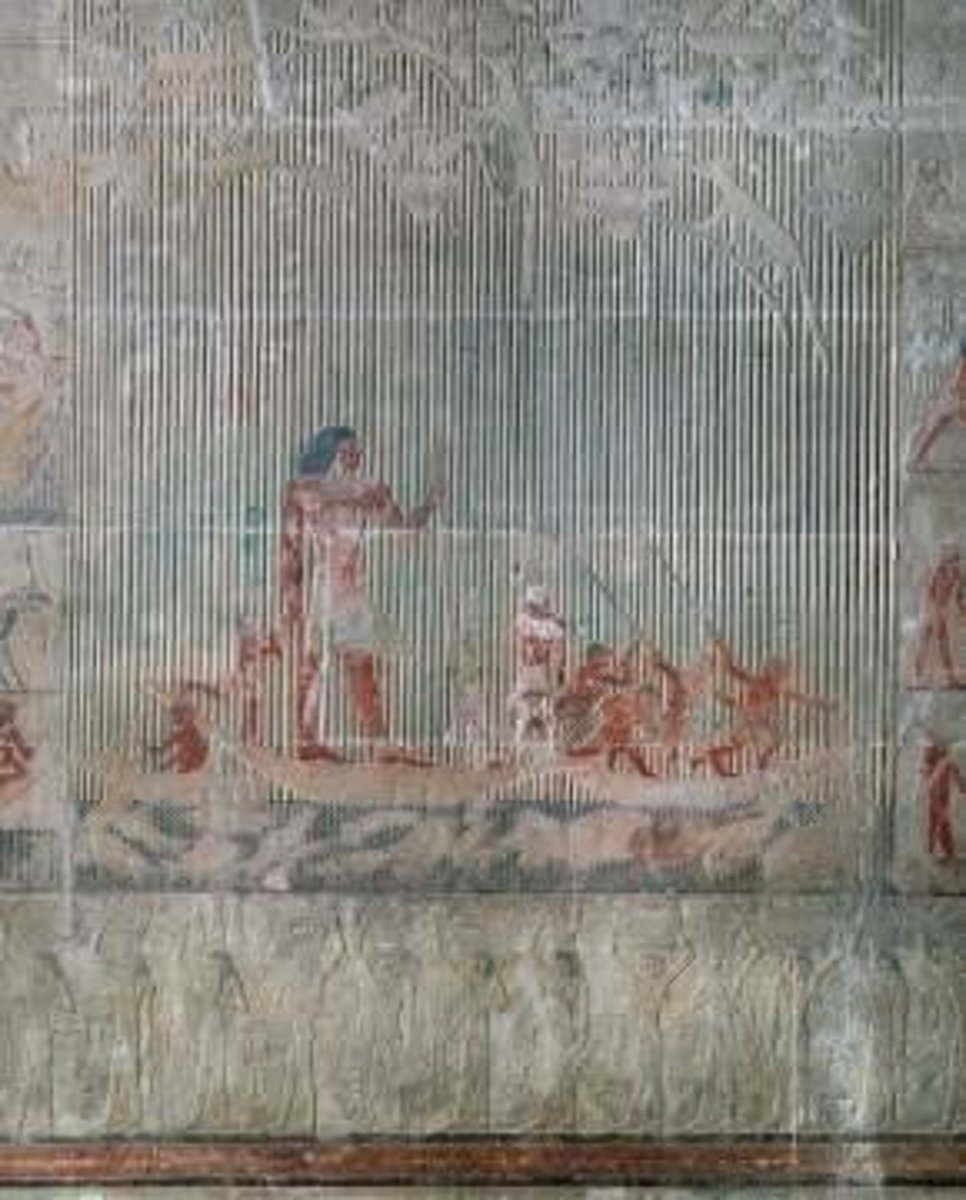 <p>Giza (Egypt) on the edge of the modern city of Cairo, circa 2551-2472 BCE, Period: Old Kingdom.</p>