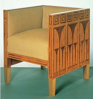 <p>Kolomon Moser’s armchair, Vienna, Austria, 1903.</p>