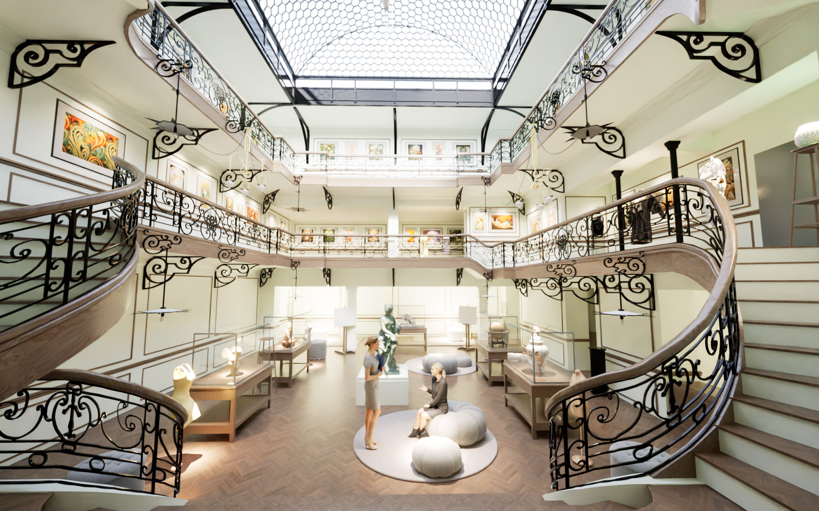 <p>This gallery coined the term "Art Nouveau" as it exhibited much of this work</p>