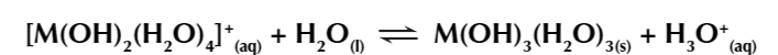 <p>leaving you with an insoluble uncharged metal hydroxide</p>