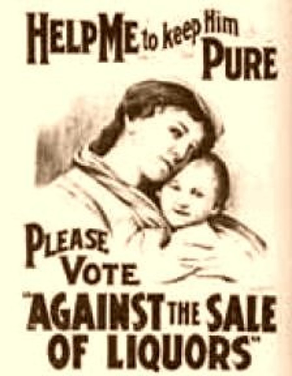 <p>This organization was dedicated to the idea of the 18th Amendment - the Amendment that banned the manufacture, sale, or transportation of alcohol. The pres of the company was Frances Willard.</p>