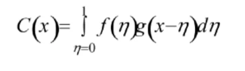 <ul><li><p>Convolution of two functions mixes them together. For functions f and g this can be expressed by the formula:</p><p></p><ul><li><p>If f is the motif (protein of interest) and g is a lattice (crystal lattice), both are described as funcitons</p></li><li><p>The convolution of these two is f*g - there is a copy of the molecule at every point in the lattice</p></li></ul></li></ul><p></p>