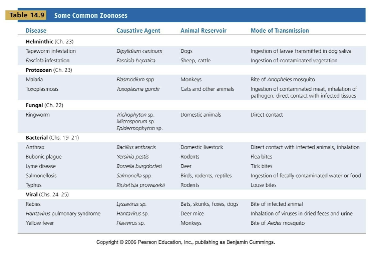 <p>these are examples of zoonoses</p>