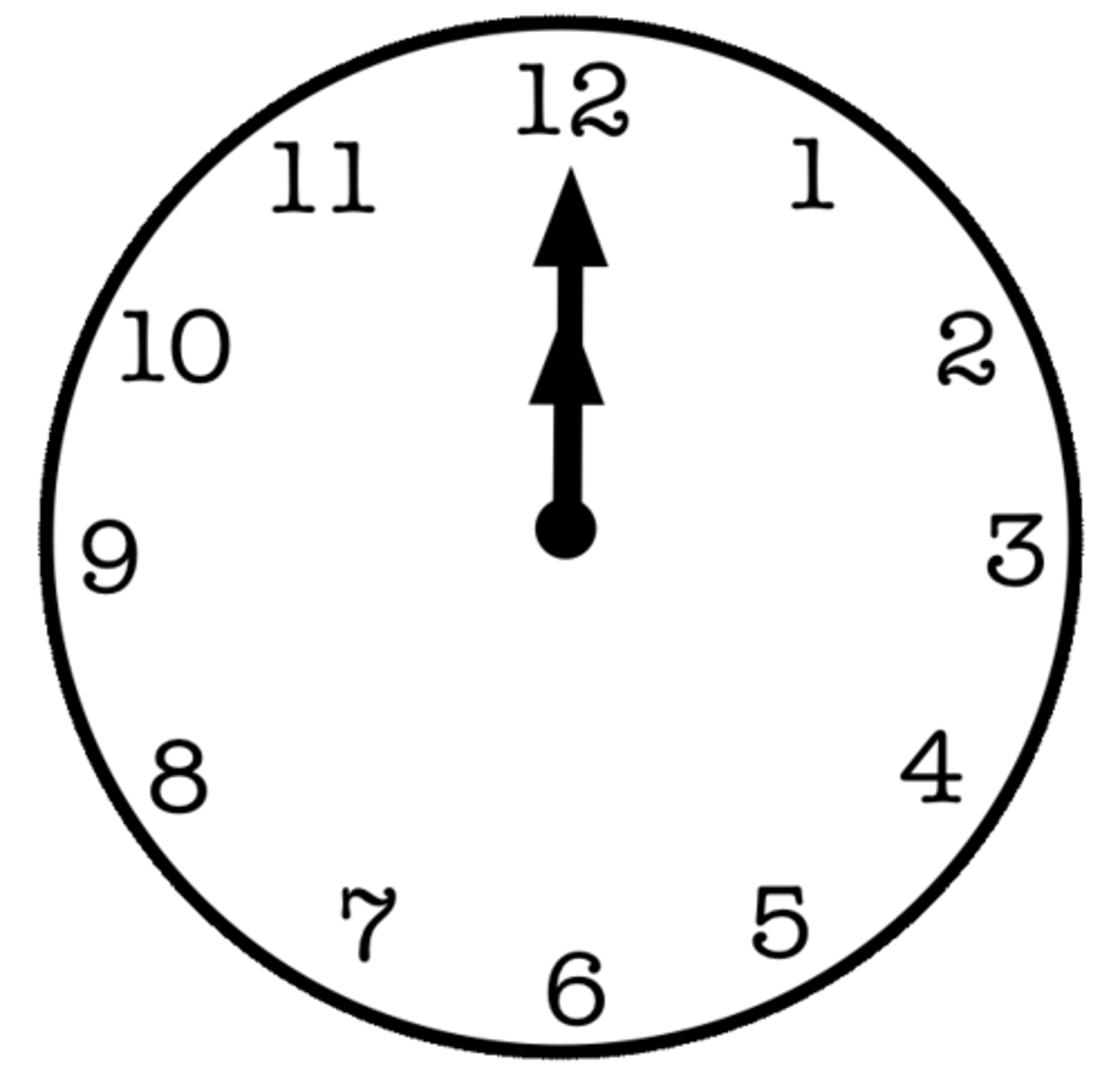 <p>twelve o'clock (shí èr diǎn)</p>