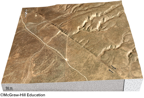 Which feature might indicate that this area has relatively recent earthquakes?