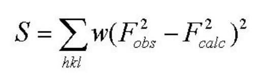 <p>approach to refine models of best fit experimental data</p><p>S = residual sum of squares = quantities difference between obs and calc = <strong>want to minimise S</strong></p>