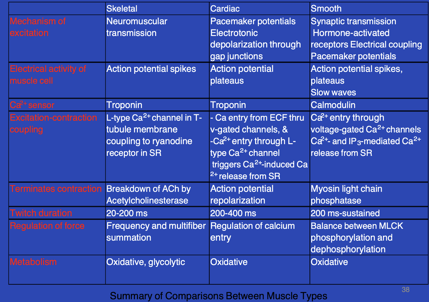 <p>Summary of Comparisons</p>