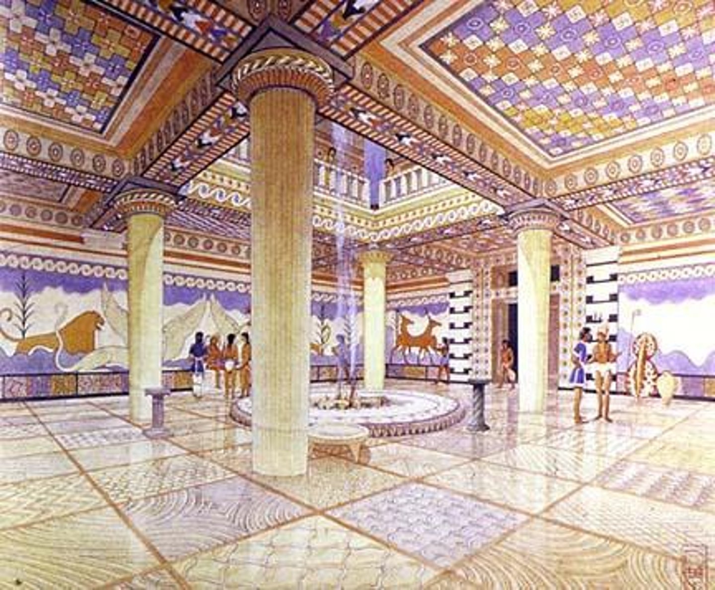 <p>The main hall of a Mycenaean palace or grand house.</p>