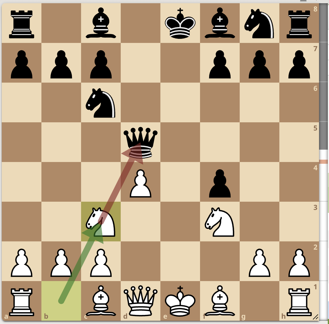 <p>Nc3</p>
