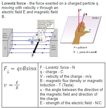 <p>flat palm, fingers show magnetic flux density, palm show force and thumb shows velocity of the charge</p>