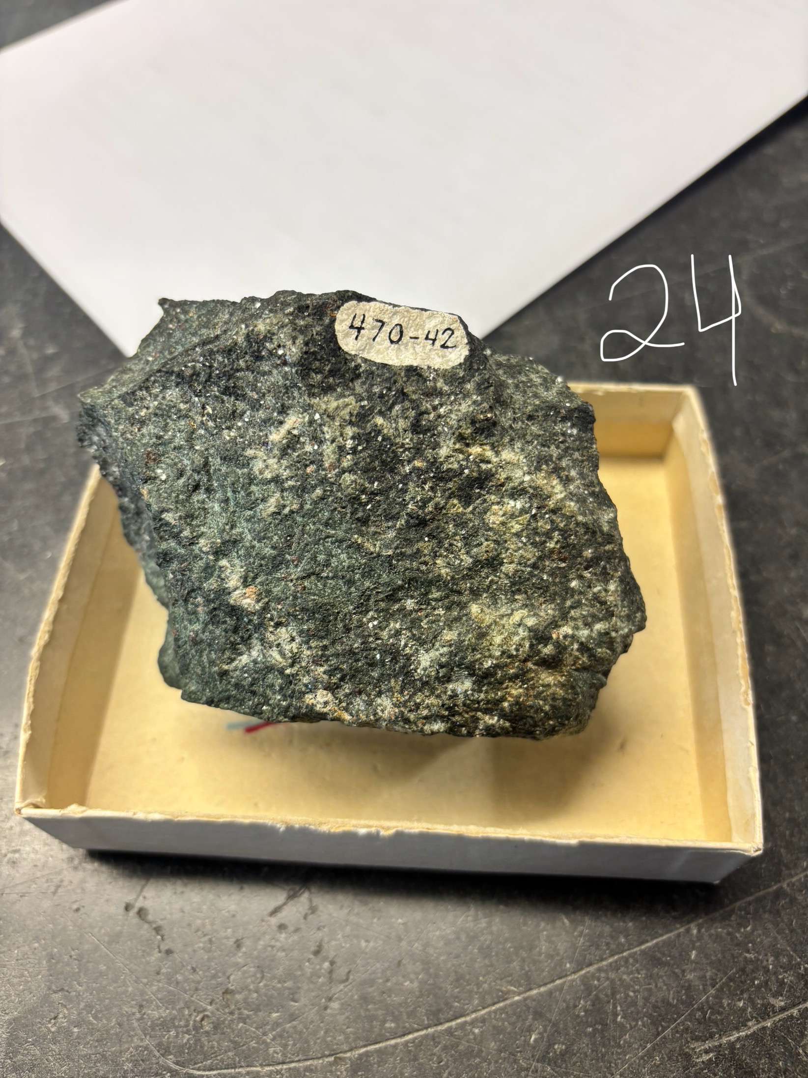 <p>Minerals Present ?</p><p>Overall texture ?</p><p>Rock Name ?</p>