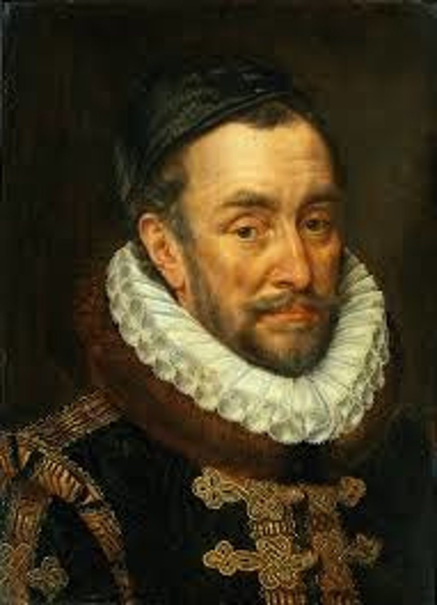 <p>Leader of the Dutch Revolt against Philip's Spain. Went from Catholic, to Lutheran, before becoming a Calvinist. United both Catholics and Protestants against Catholic Philip.</p>