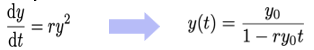 <p>Voor processen van de tweede orde is de reactiesnelheid evenredig met het kwadraat van de <span>&nbsp;</span>waarde van y. <br></p><p class="MsoNormal">→ kan oneindig bereiken in een eindige tijd! Dit is superexponentiële groei</p><p class="MsoNormal">Voorbeelden:</p><p class="MsoListParagraphCxSpFirst"><span>·</span><span style="font-size: 7pt; font-family: &quot;Times New Roman&quot;">&nbsp;&nbsp;&nbsp;&nbsp;&nbsp;&nbsp;&nbsp; </span>Chemie: decompositie van stikstofdioxide</p><p class="MsoListParagraphCxSpMiddle"><span>·</span><span style="font-size: 7pt; font-family: &quot;Times New Roman&quot;">&nbsp;&nbsp;&nbsp;&nbsp;&nbsp;&nbsp;&nbsp; </span>Biochemie: DNA hybridisatie: hangt af van de concentratie van beide strengen</p><p class="MsoListParagraphCxSpMiddle"><span>·</span><span style="font-size: 7pt; font-family: &quot;Times New Roman&quot;">&nbsp;&nbsp;&nbsp;&nbsp;&nbsp;&nbsp;&nbsp; </span>Ecologie: voortplanting, beide geslachten moeten aanwezig zijn</p><p class="MsoListParagraphCxSpLast"><span>o</span><span style="font-size: 7pt; font-family: &quot;Times New Roman&quot;">&nbsp;&nbsp; </span>In ecologische systemen is de wet van massa-actie een benadering van zoekgedrag</p><p class="MsoNormal">Tweede-orde processen komen voor wanneer 2 soorten elkaar vinden en een interactie ondergaan. De kans op een ontmoeting is proportioneel met het product van de dichtheden van de interagerende soorten. Dit is slechts een benadering.</p><p class="MsoNormal">In Catalyst.jl:<span>&nbsp; </span>r, A + A --&gt; C; <span>&nbsp;&nbsp;&nbsp;&nbsp; </span>r, A + B --&gt; C</p><img src="https://knowt-user-attachments.s3.amazonaws.com/8809e46a-c5a1-4a96-b546-458ec4d08ff7.png" data-width="25%" data-align="center"><p></p>
