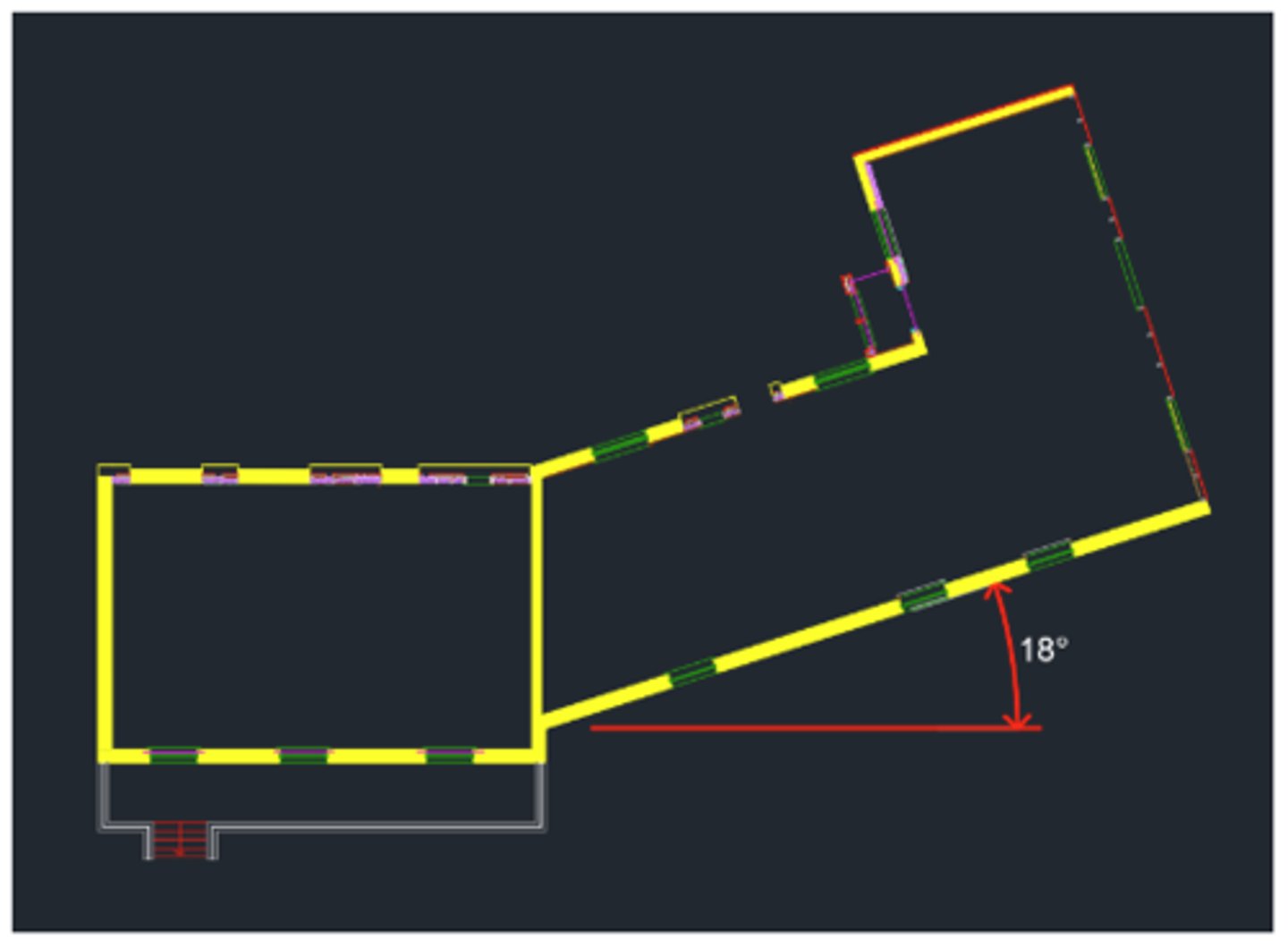 <p>Create and save a custom UCS for the angled wing.</p><p>3 multiple choice options</p>