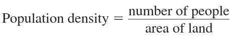 <p>measure of how many people live within a given area</p>