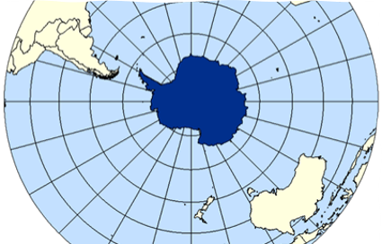 - Antarctica
- island groups in southern Atlantic & Indian Oceans
