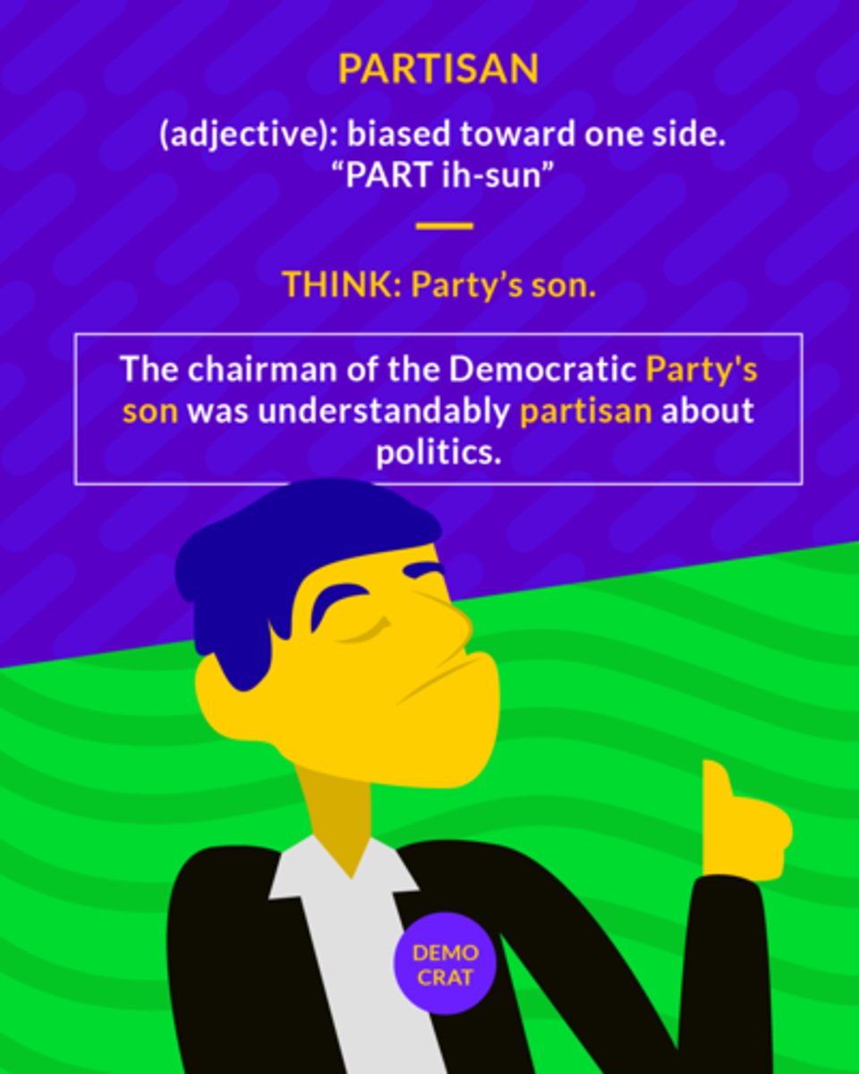 <p>one-sided; prejudiced; committed to a party</p><p>(adj.) biased towards one side</p>