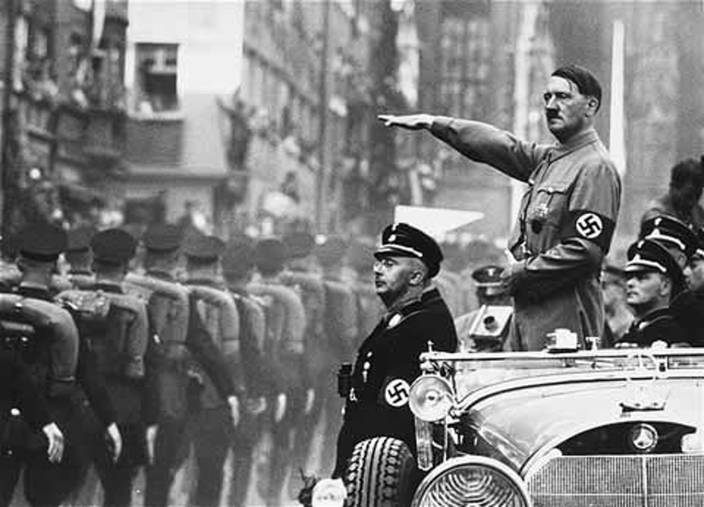 <p>A German member of Adolf Hitler's political party :National Socialist German Workers' Party</p>