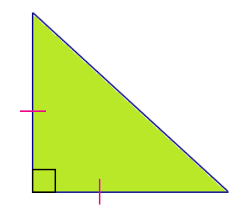 <p>a triangle with one right angle</p>