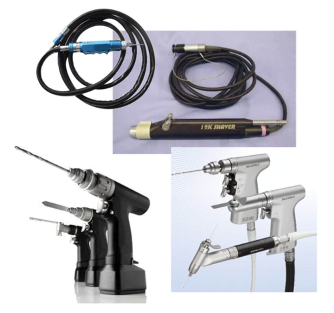 <p>instruments run by 3 main power sources (electric, pneumatic, &amp; battery) that have revolutionized surgery, making procedures safer &amp; faster</p>