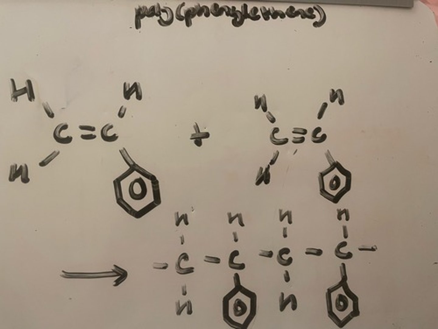 <p>Remove the poly ---&gt; phenylethene</p>