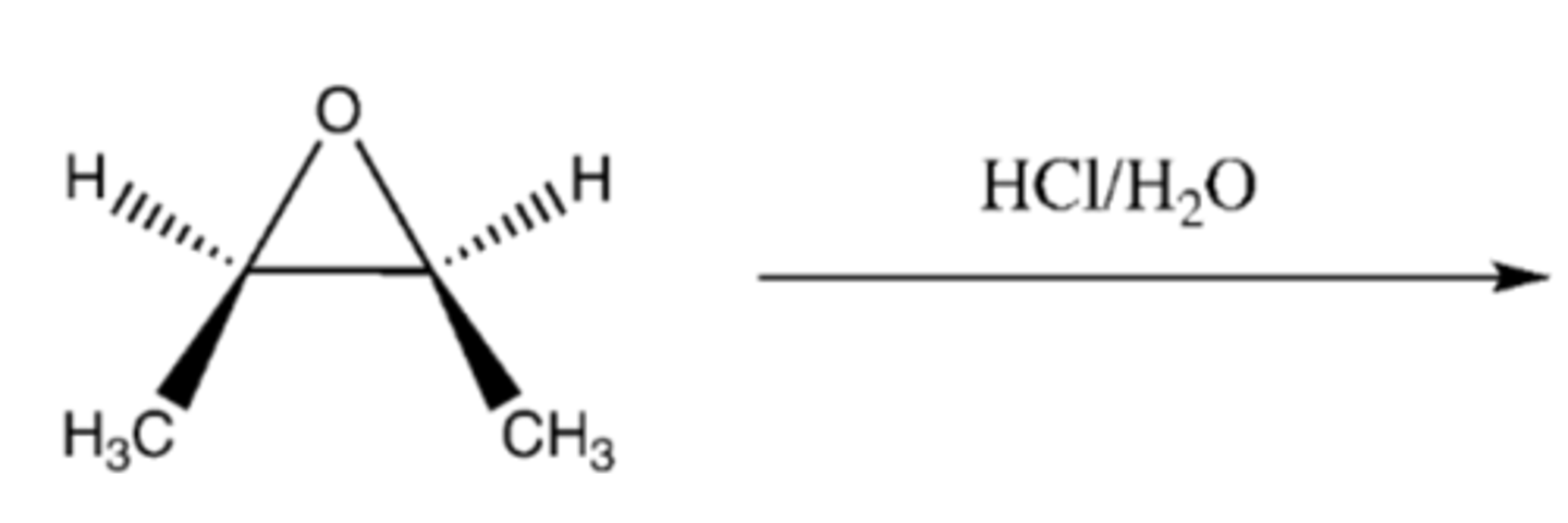 <p>epoxide + HCl/H2O</p>