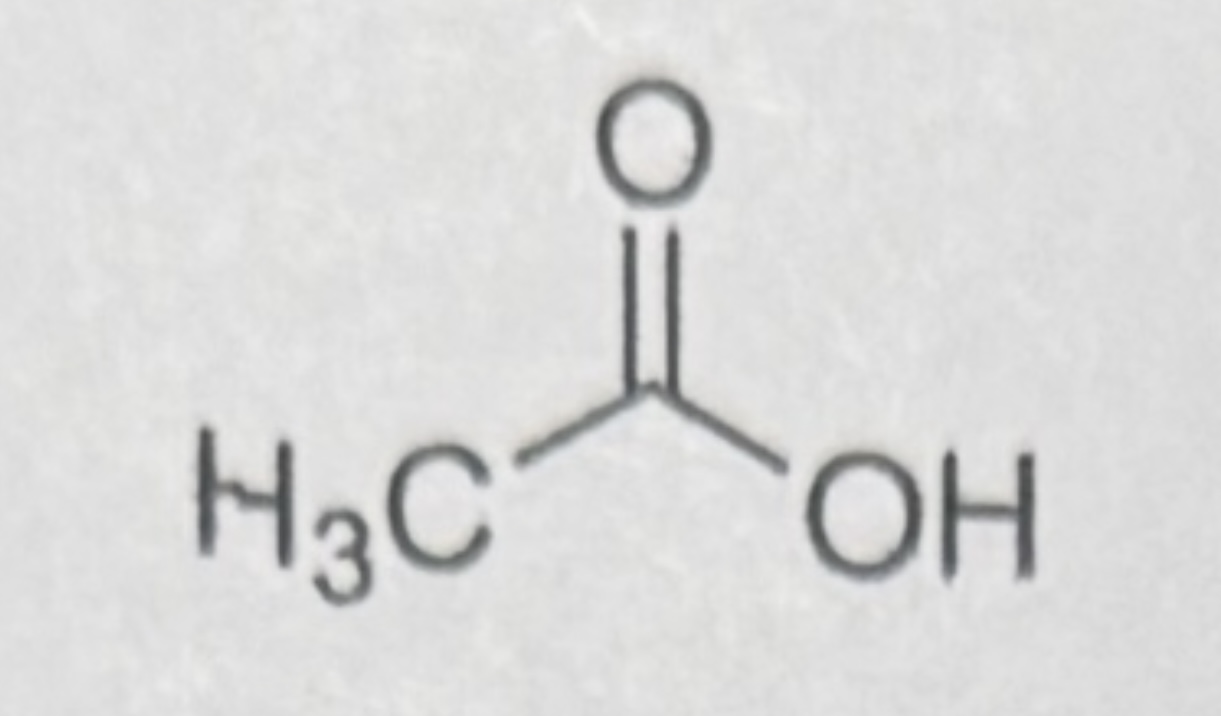 <p>CH3COOH (acetic acid)</p>