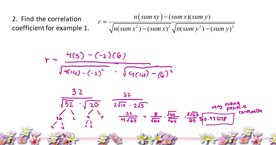 <p>a number close to -1 or 1 is a strong linear correlation</p><p>the closer to 0 the number is, the weaker the correlation is</p>