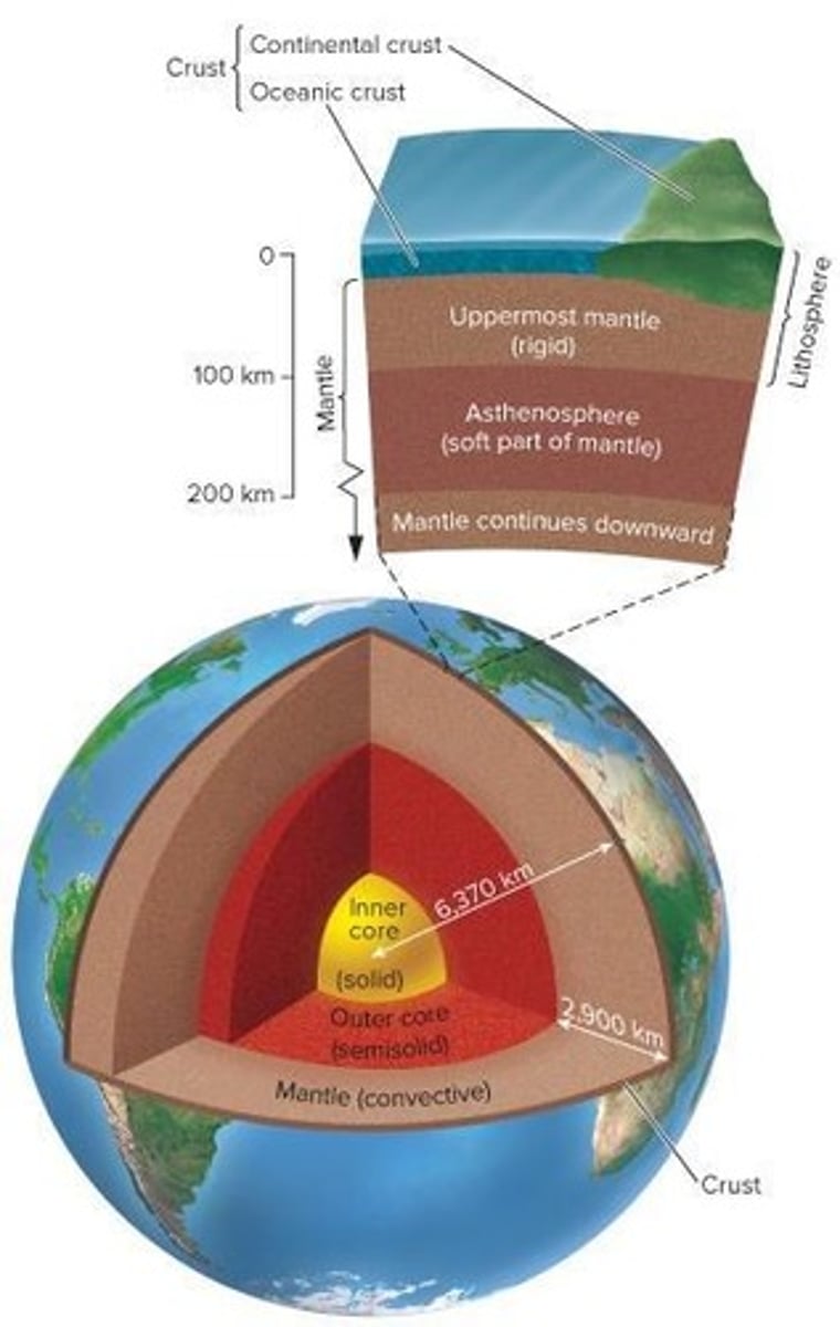 <p>Outermost layer, least dense, brittle.</p>