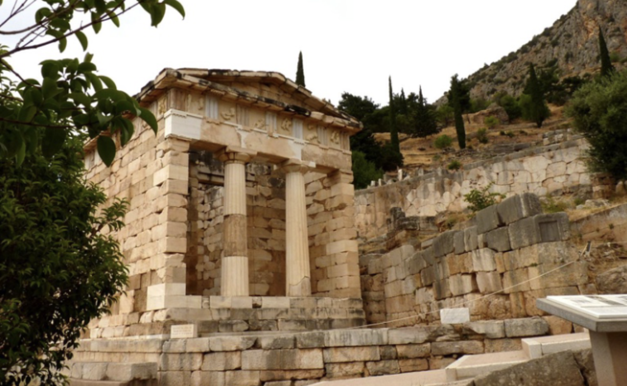 <p><span style="background-color: transparent; font-family: "EB Garamond", serif;"><span>The Athenians dedicate a treasury after they helped defeat the Persians, include hymn to Apollo,:Form of wealth on display </span></span></p>