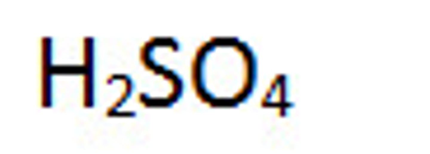 <p>Sulfuric Acid (H2SO4)</p>