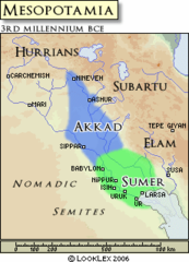 A group of 12 ancient city-states in southern Mesopotamia; the earliest civilization in Mesopotamia