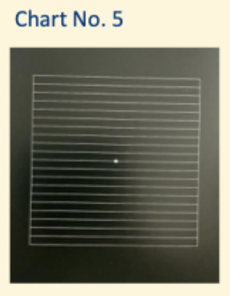 <ul><li><p>can be rotated to <strong>change orientation of lines </strong></p></li></ul><p></p><ul><li><p>Investigates metamorphopsia at dif meridians </p></li></ul><p></p>