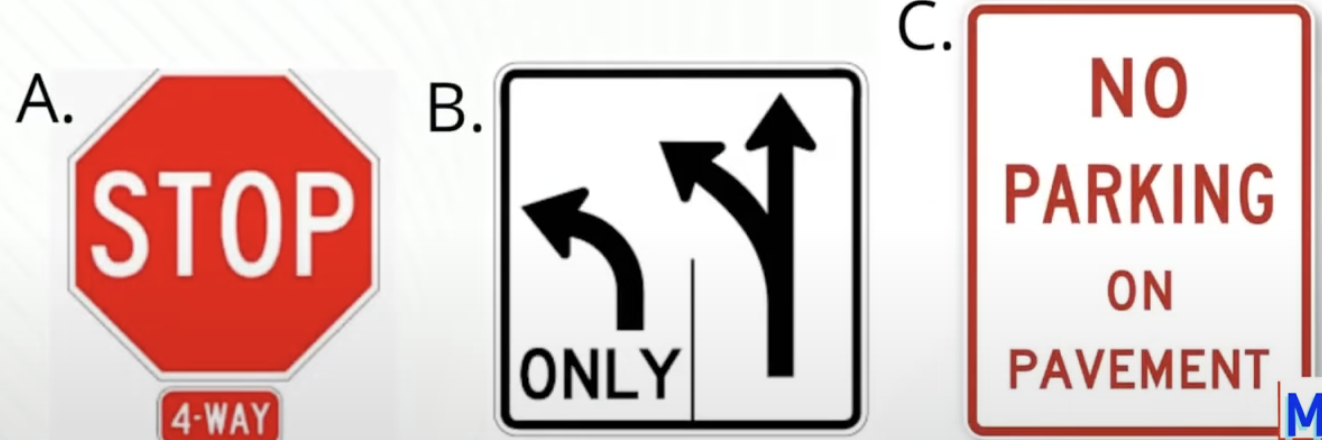 <p>No parking on pavement. If you stop, you must always park off the pavement of the highway.</p>
