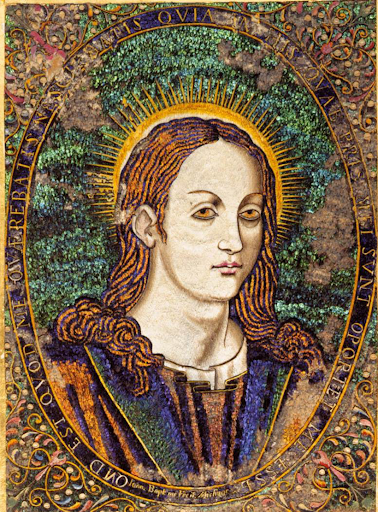 <p>Juan Baptista Cuiris - Image of Christ Made with Feathers</p>