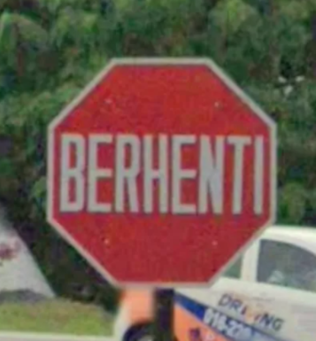 <p>Berhenti stop sign</p>