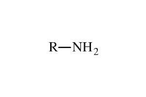 <p>Carbon bonded to nitrogen bonded to two hydrogens</p>