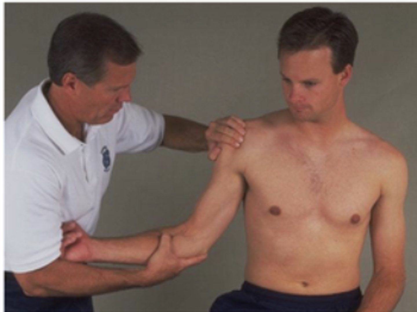 <p>- integrity of transverse ligament</p><p>(+) long head of bicep tendon will pop out of groove. tenderness in bicipital groove alone without dislocation may indicate bicipital paratenonitis / tendinosis</p>