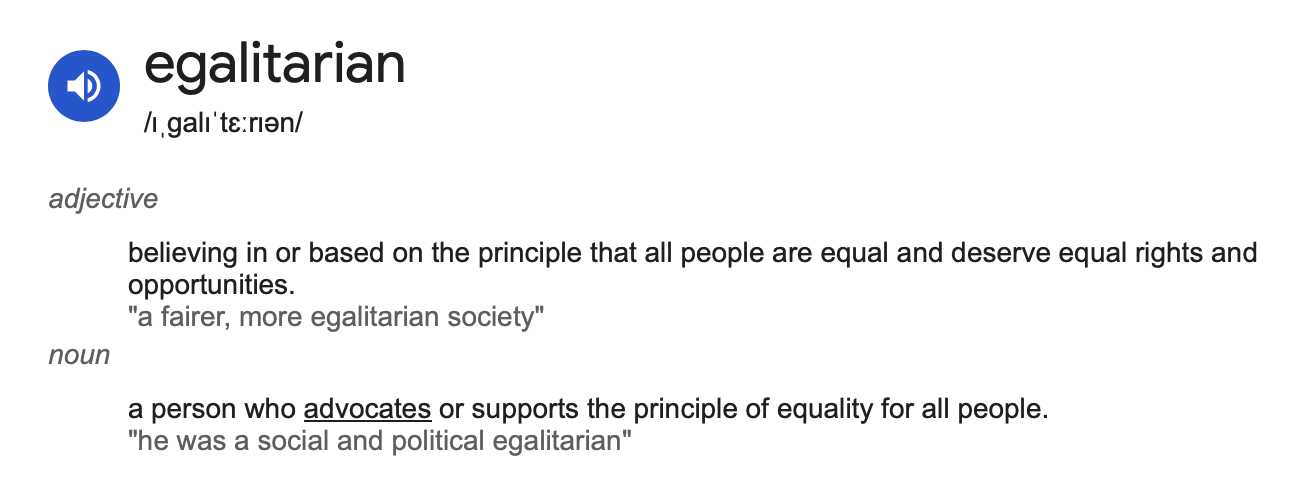 <p>Something is equal, the same or it doesn’t matter</p>