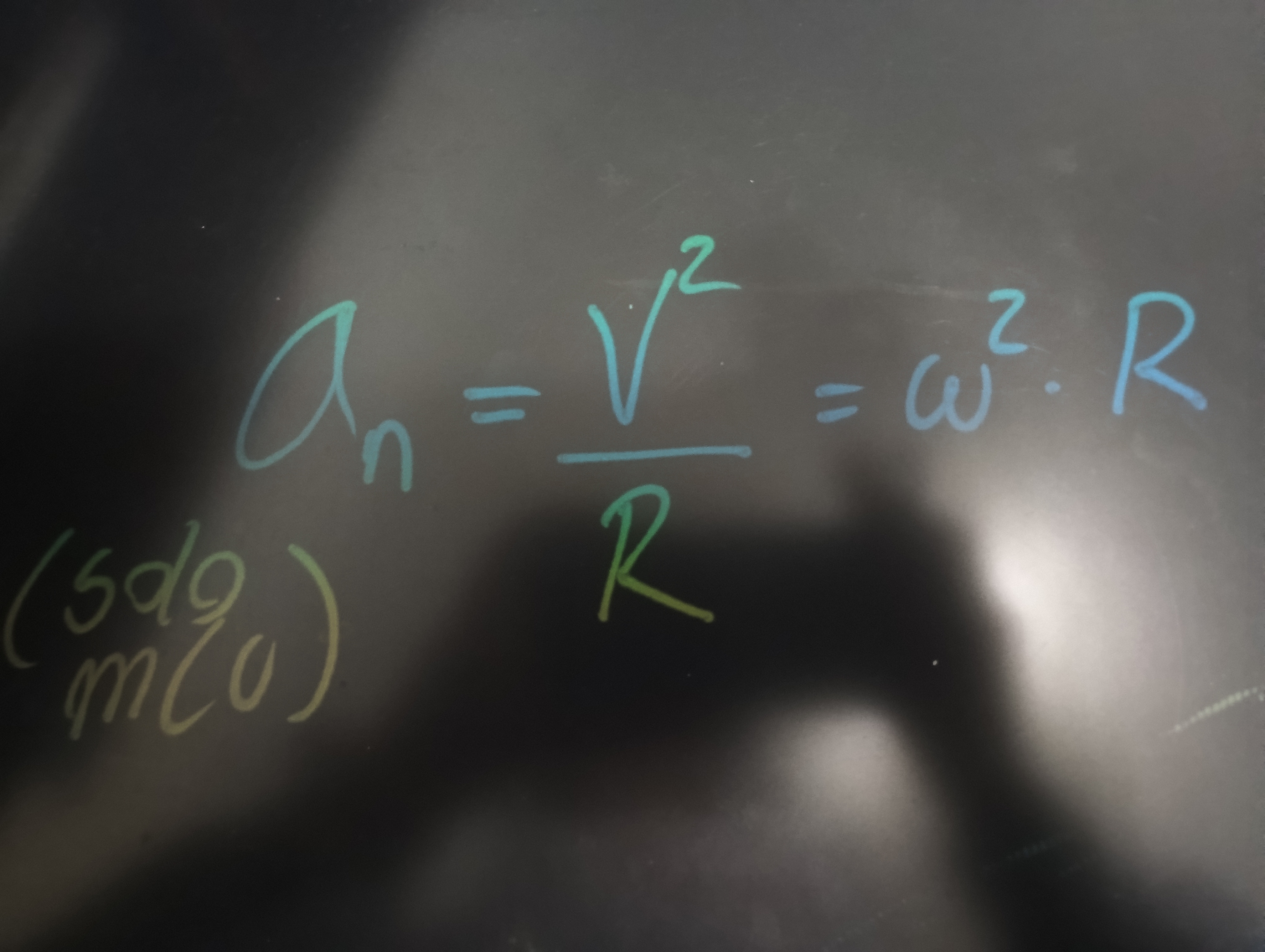 <p> An = v²/ R = w² × R</p>