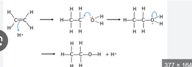 <p>steam at 300C</p><p>high pressure</p><p>phosphoric acid catalyst</p>