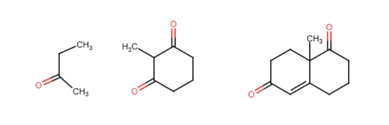 <p>2 cyclohexenes form under OH in H2O</p>