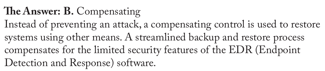 <p>Compensating</p>