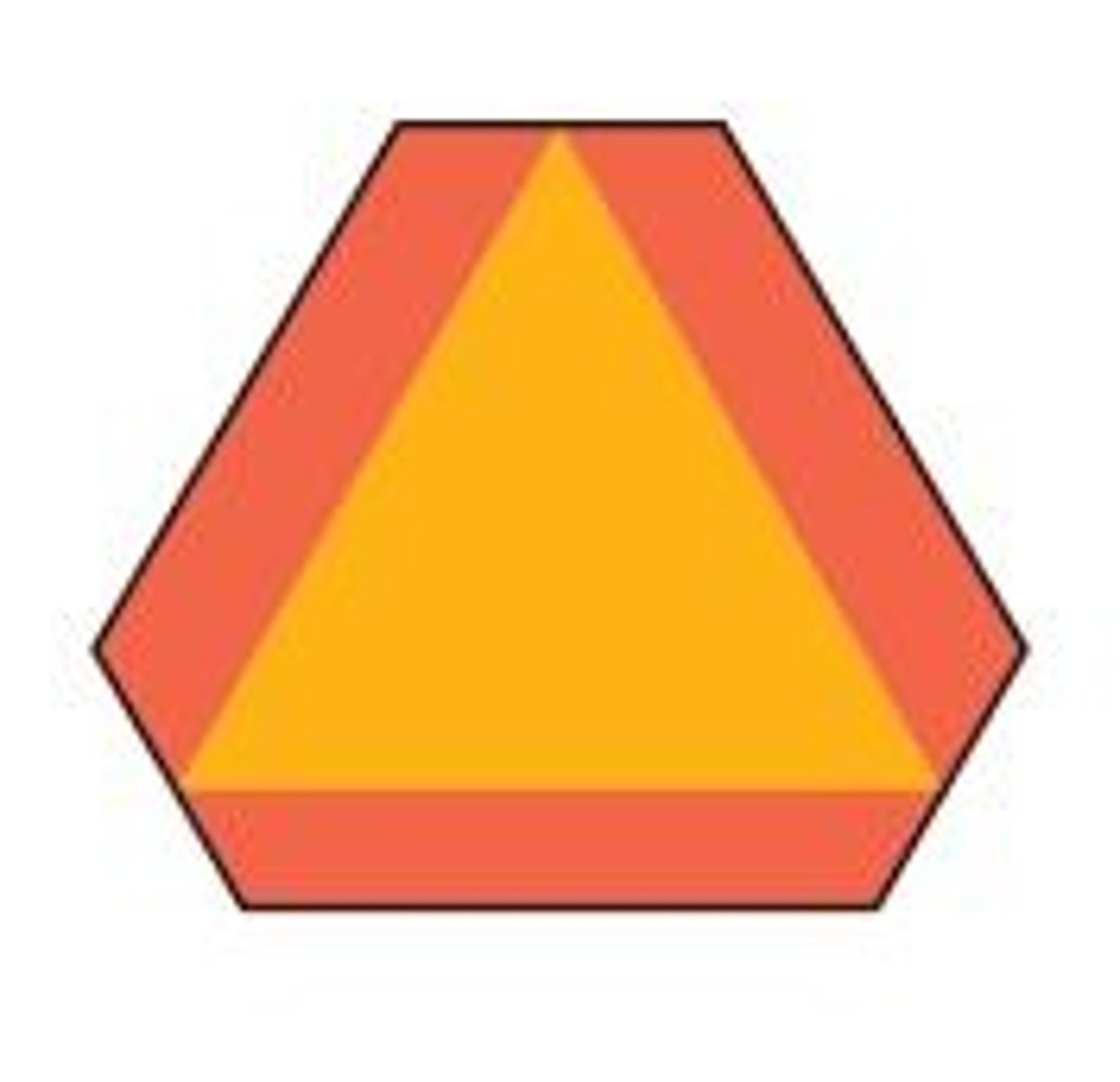 <p>red and orange triangle-like shape.</p>